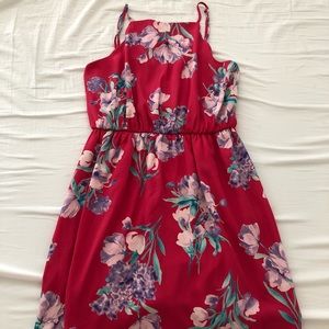 Pink floral dress